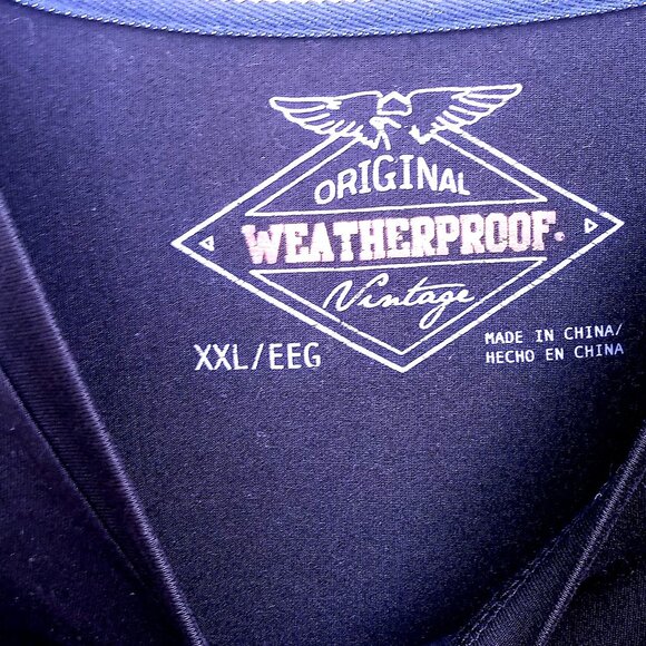 Weatherproof Original Vintage Men's Shirt XXL Black Short Sleeve T-Shirt - Picture 4 of 6